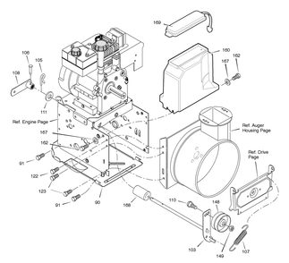 Frame Diagram and Parts List for C950-52419-0 2004 Briggs and Stratton Snow Blower